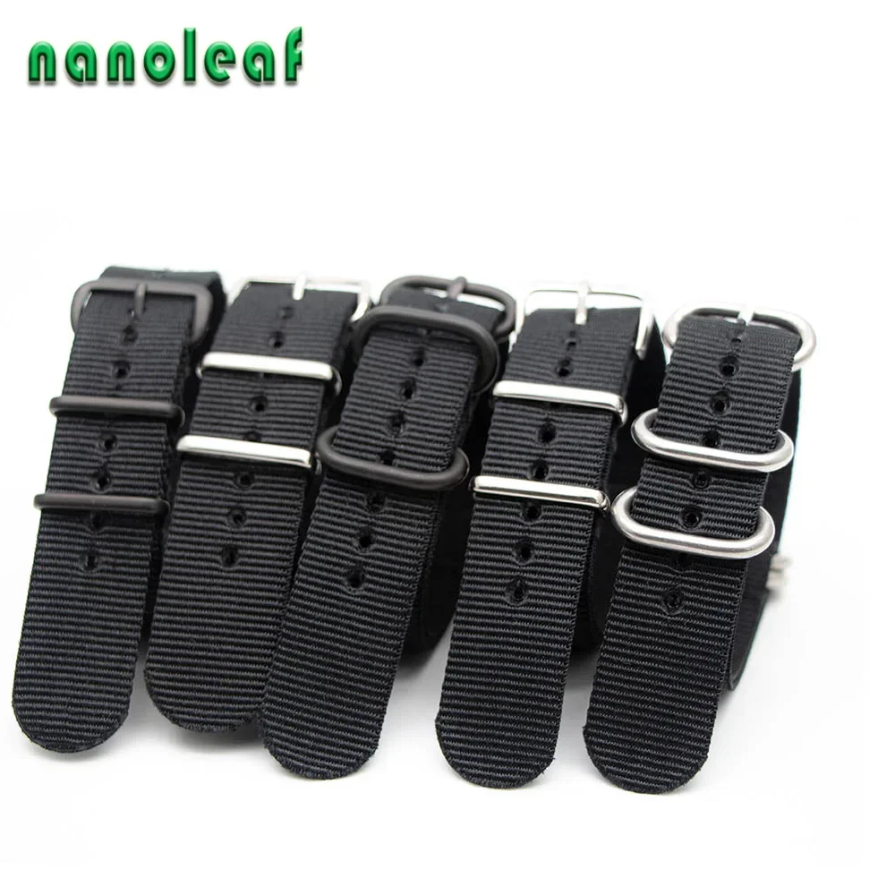 Nato Strap Nylon - Correa de nailon negra para reloj